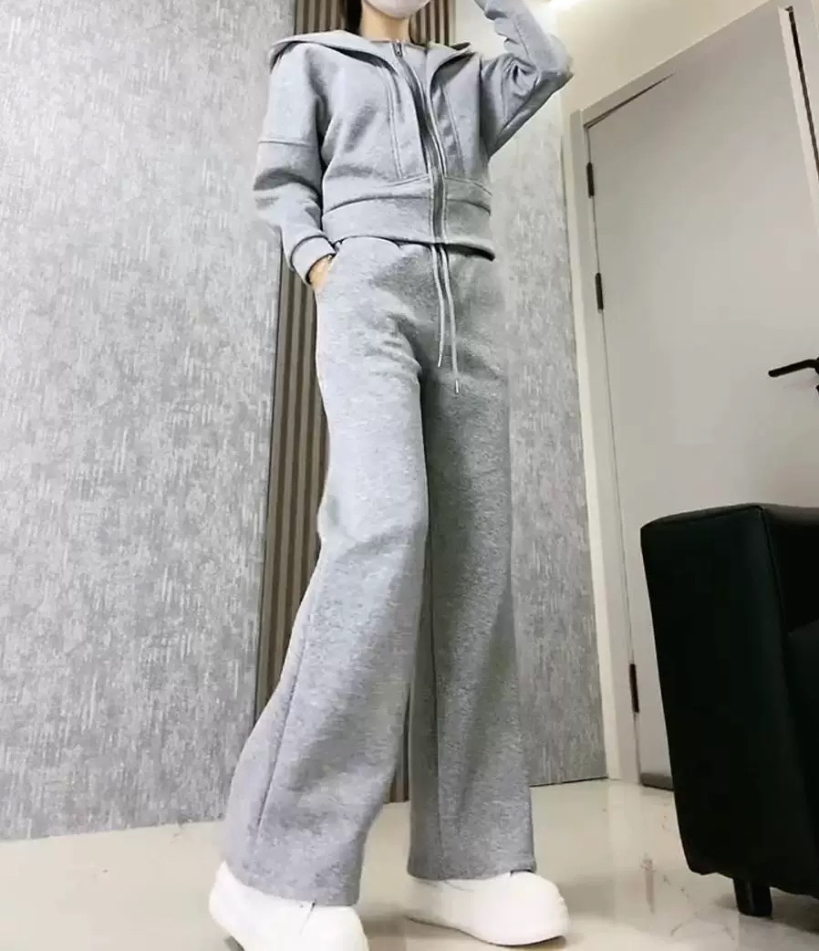 【大碗】欧货运动套装女春季2025新款减龄连帽卫衣束脚裤两件套显瘦