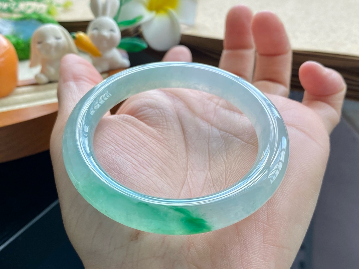 1001期8786号51.7-9.2-9.1冰透起荧光 老坑料！冰胶感满满 冰飘花