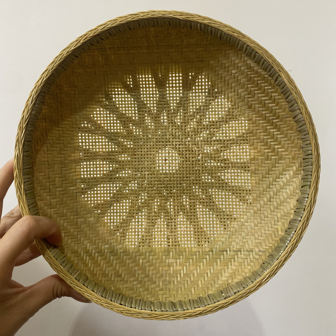 金竹精编葵花底八卦花托盘