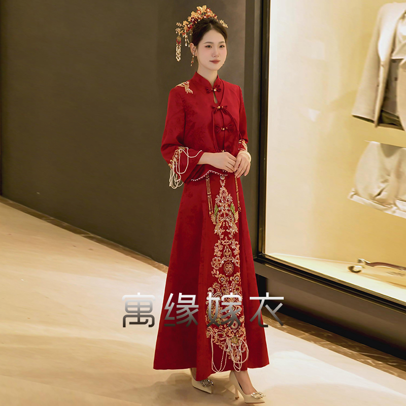 新款秀禾服2025敬酒服套装中式复古新娘结婚礼服气质显瘦订婚服女