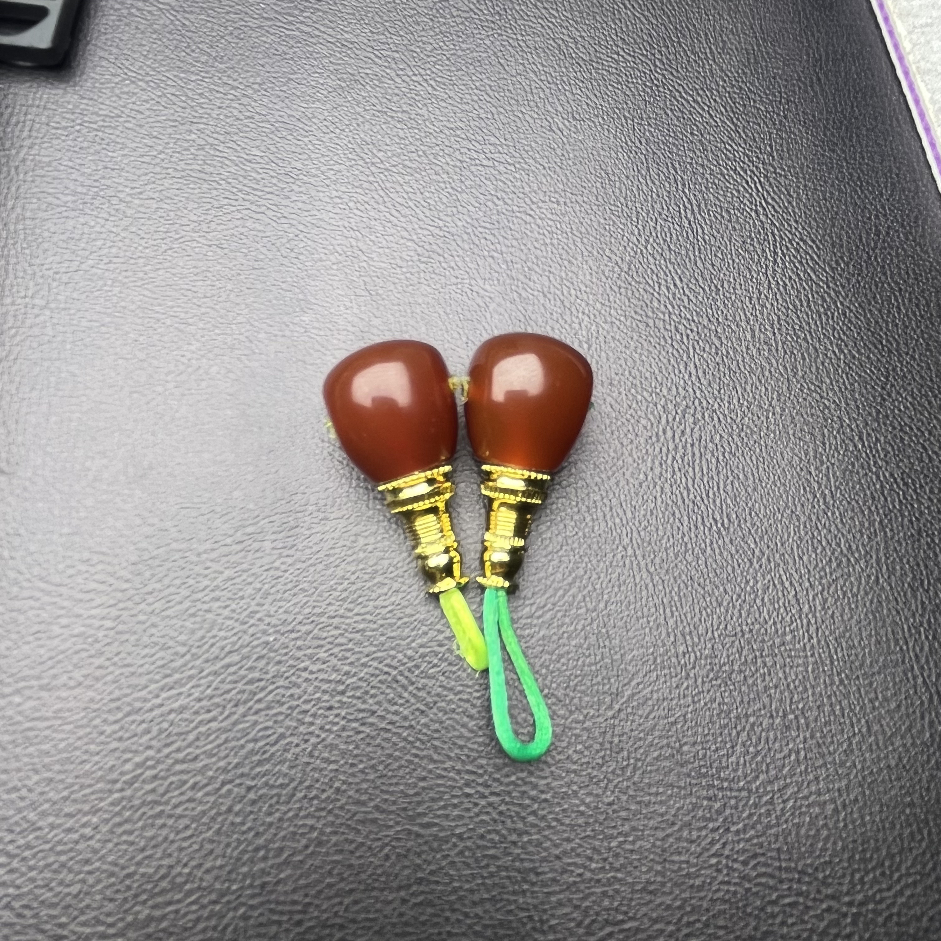 精工川料樱桃红玛瑙 分体三通 尺寸14mm+ 文玩配饰