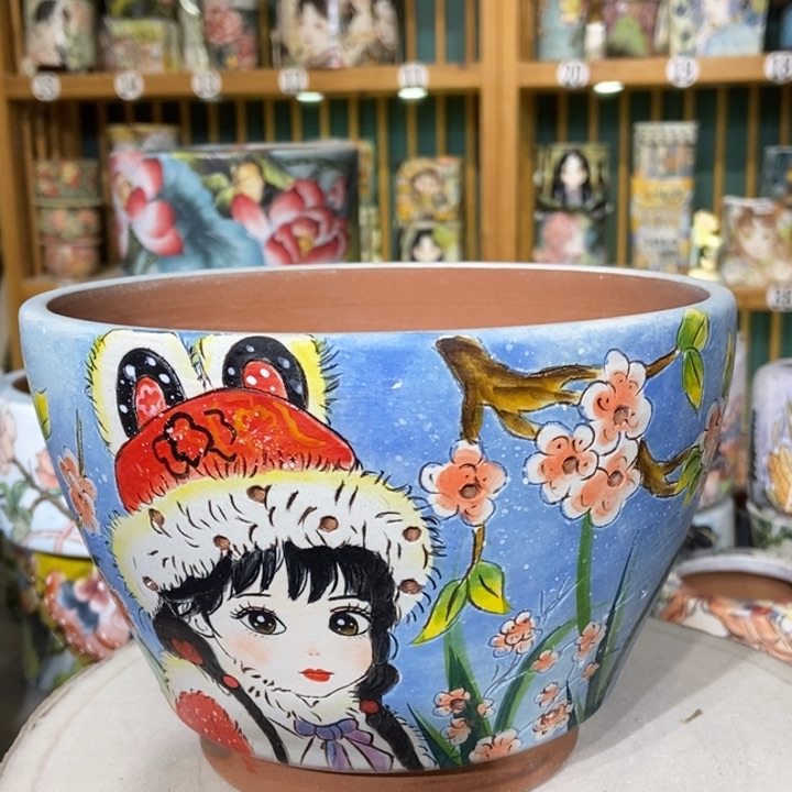 红陶景德镇艺术手绘作品