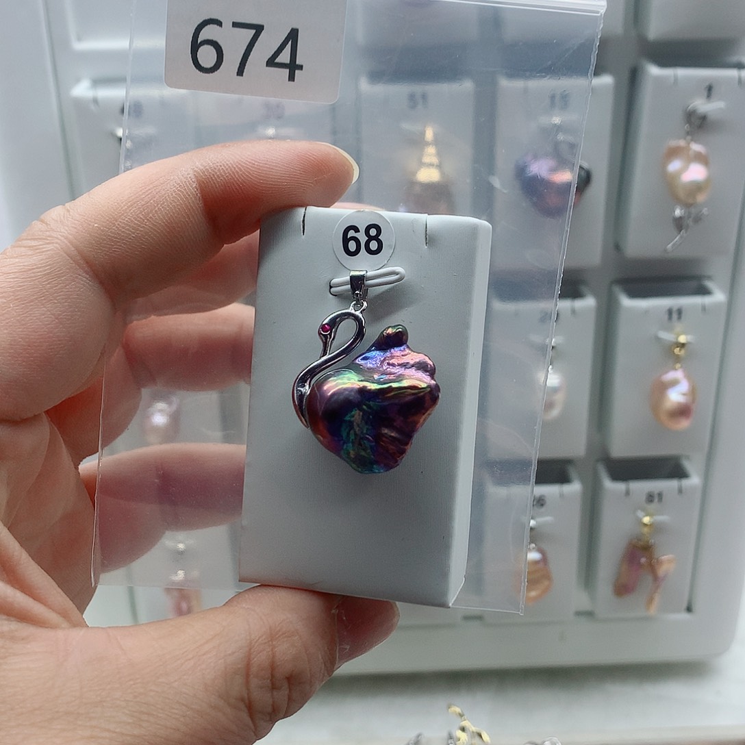 淡水珍珠吊坠(不含链)合金