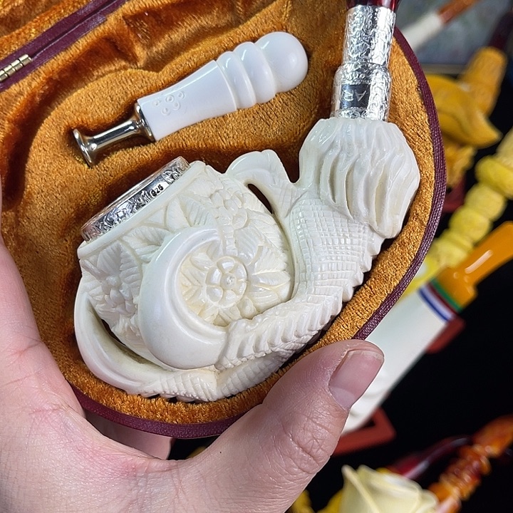 海泡石烟斗大号军插龙蛋000