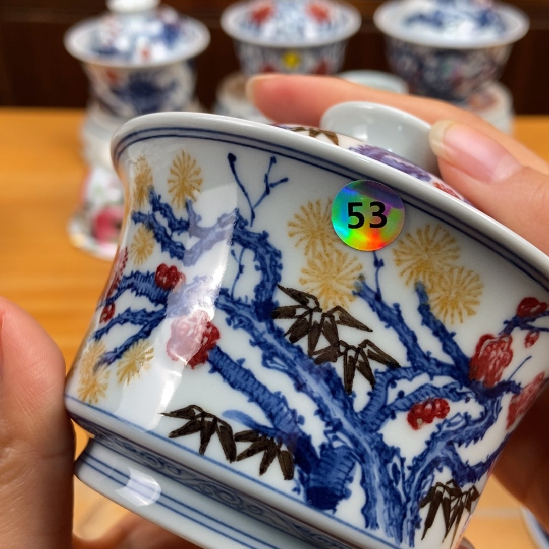 手绘现代茶具非古董