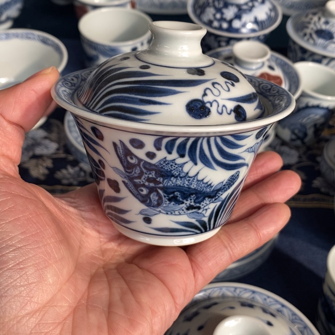 景德镇手工手绘盖碗