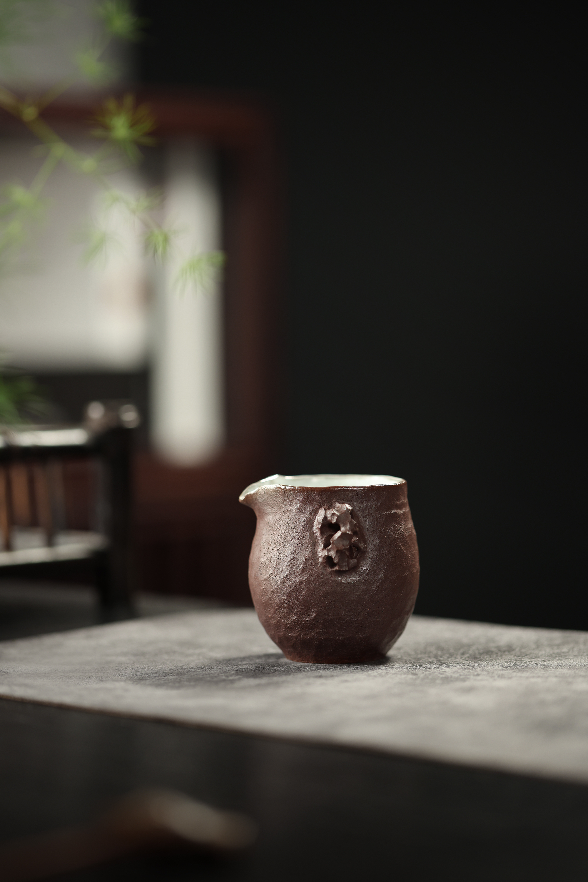 宜兴紫砂手捏制作太湖石复古公道杯分茶器功夫茶茶室茶台家用茶具