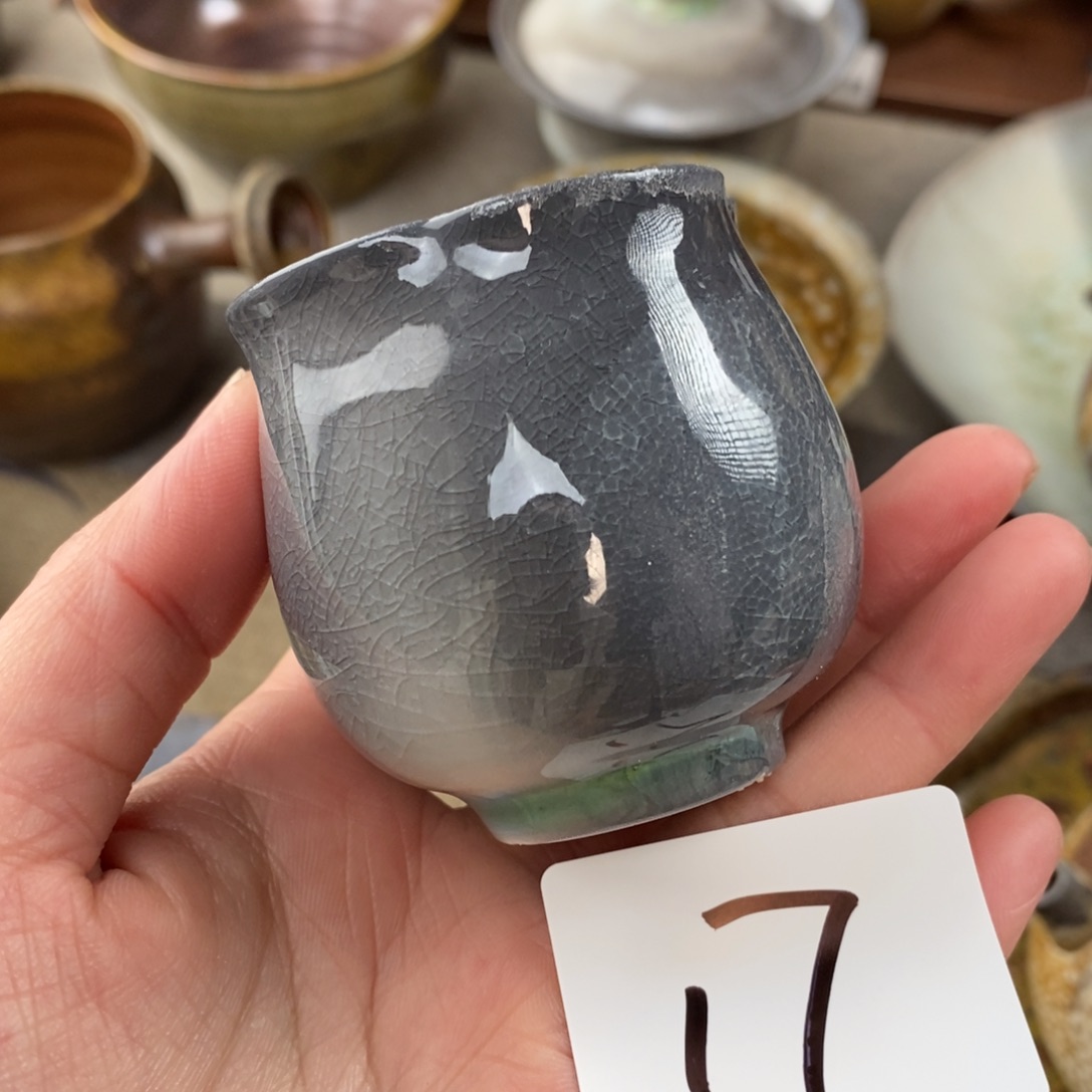 刀*歪17高白美花朵杯～折后