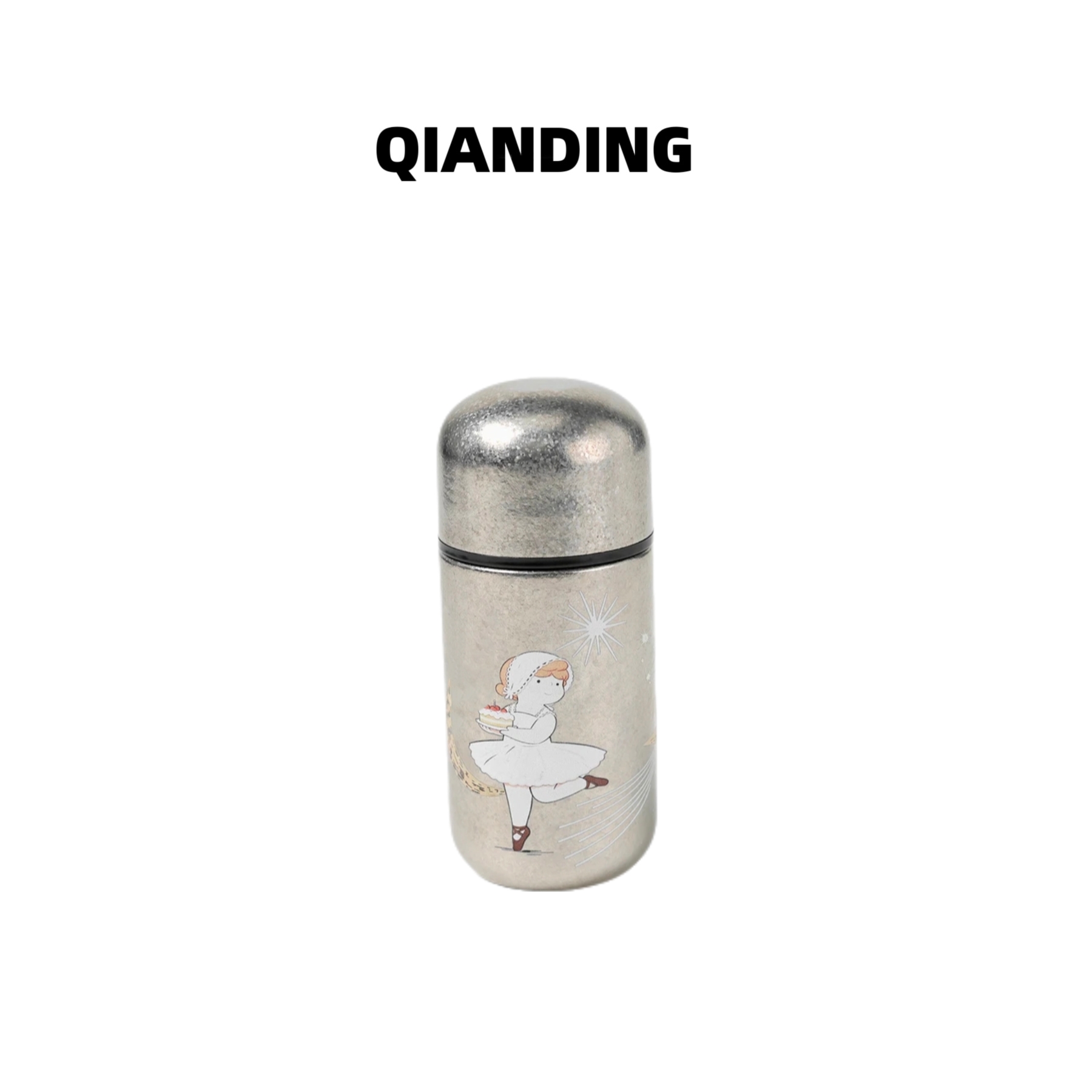 【QIANDING】【凤妞为你准备的純钛保温杯】食品级PP杯盖抑菌杯子F320