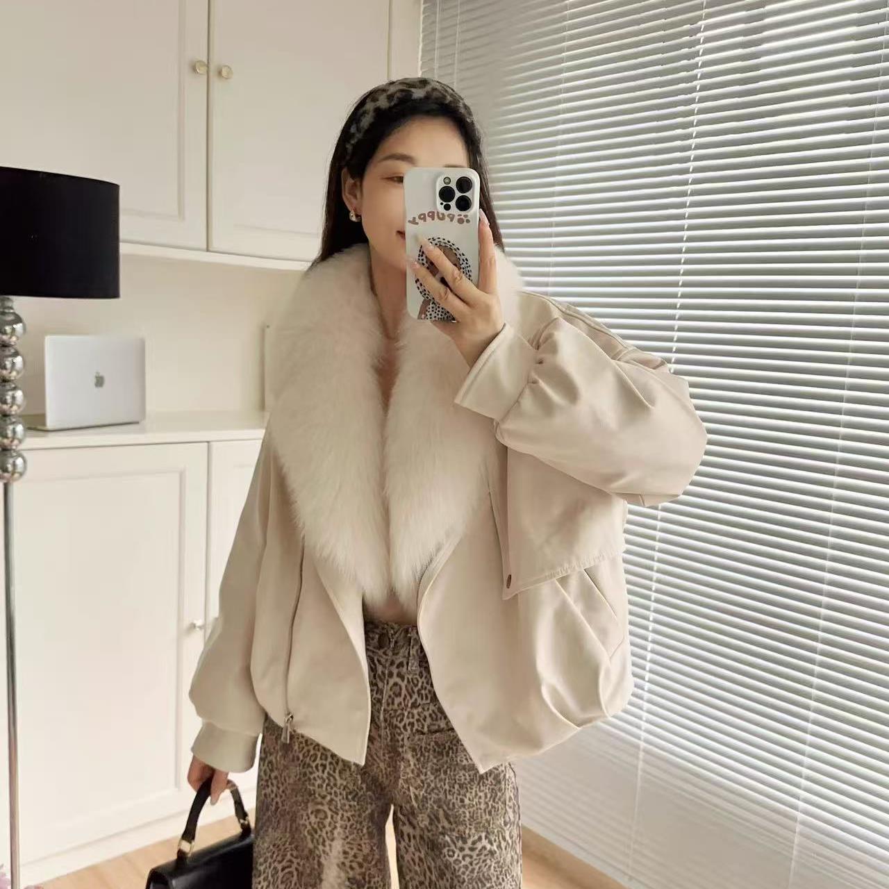 冬季加棉加厚休闲宽松百搭显瘦外套棉袄新款毛领短款棉服女3785