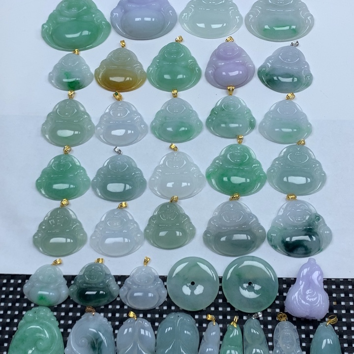 翡翠未镶嵌颈饰天然