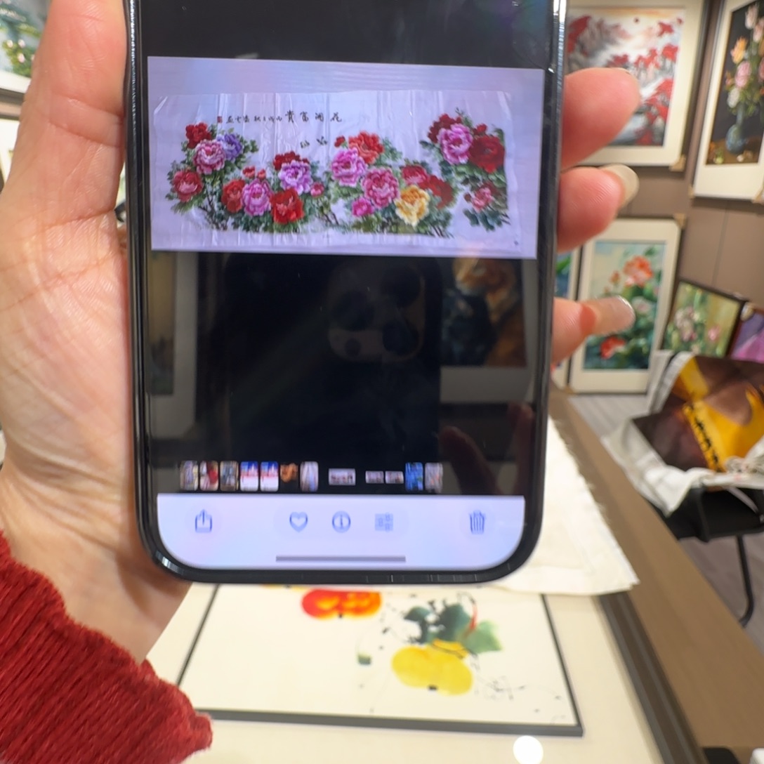 手工苏绣牡丹花68.160