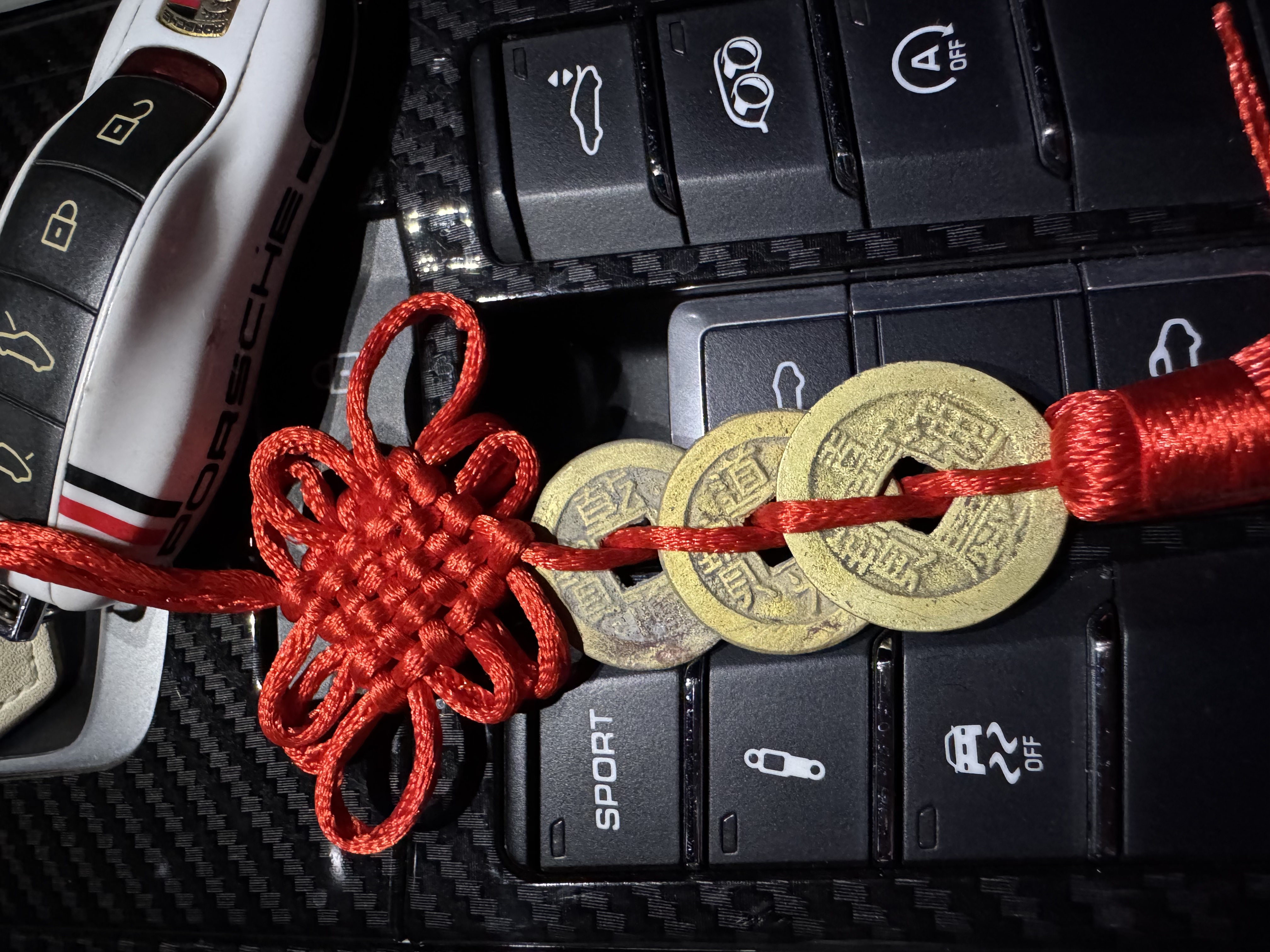 纯铜棉绳项链 手工编织黄铜钱到家中国结挂件客厅卧室门对门装饰