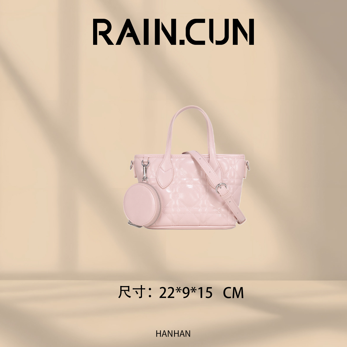 【尚恩CC】GQ-87541-浅粉 轻奢时尚复古气质百搭单肩腋下女包