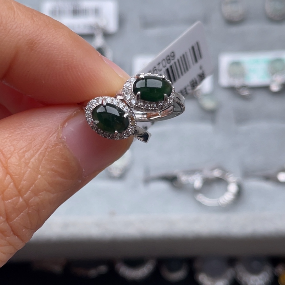 翡翠银S925镶嵌吊坠(不含链)