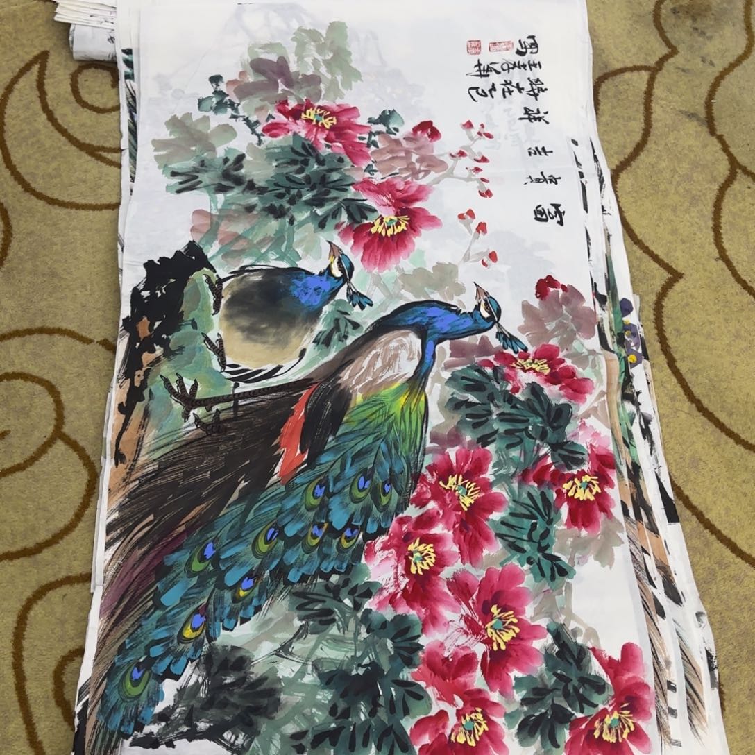 国画王孝华四尺作品童