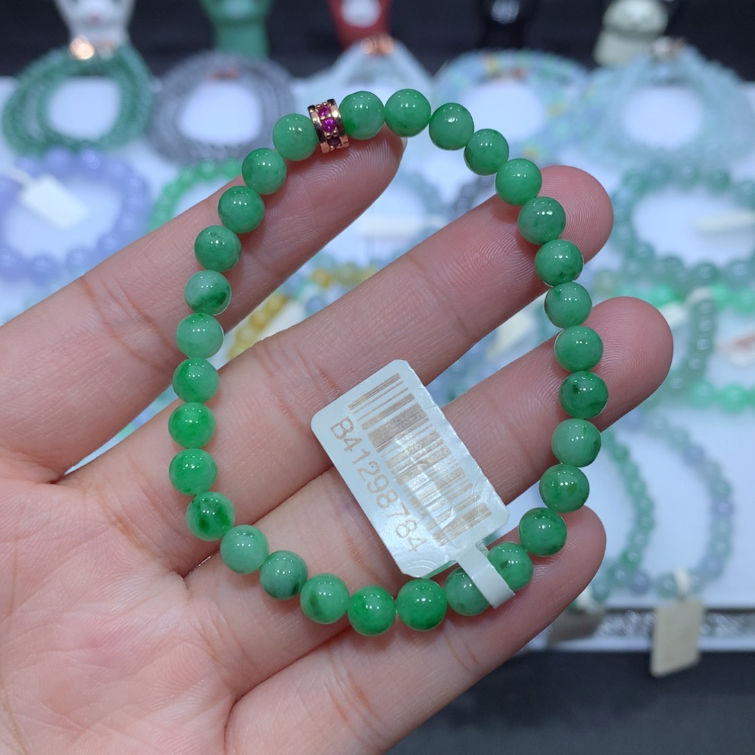 翡翠未镶嵌手串天然