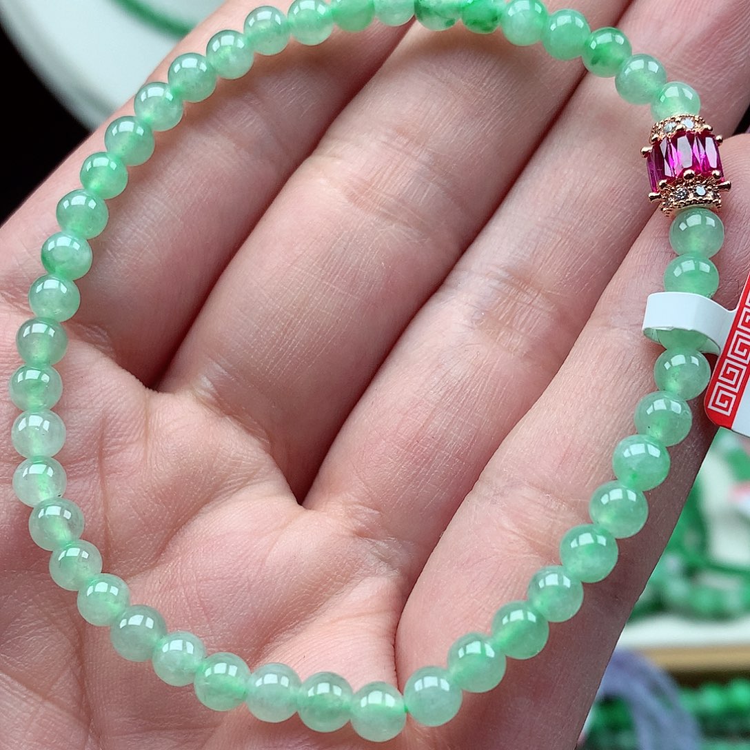 翡翠未镶嵌毛衣链翡翠