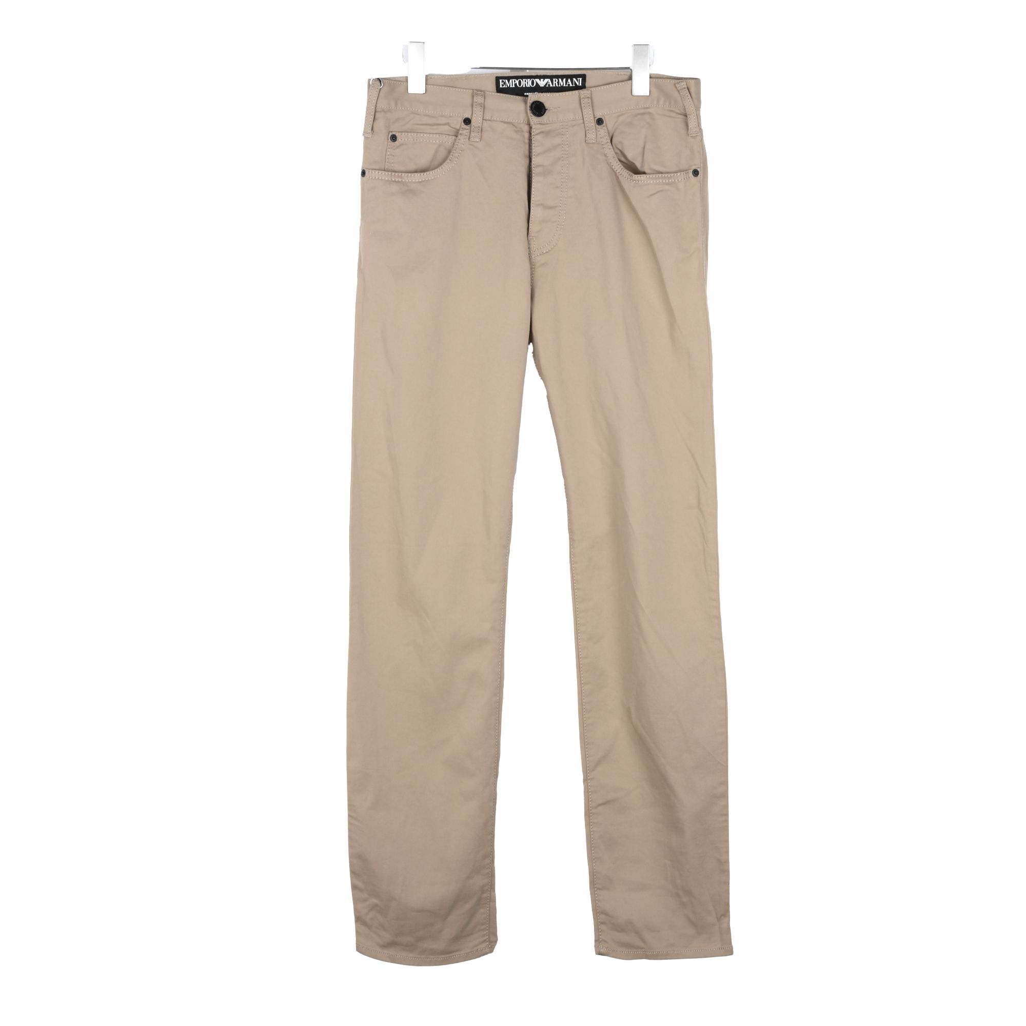 EMPORIO ARMANI/安普里奥·阿玛尼男士直筒卡其色休闲裤VNJ21AHR1