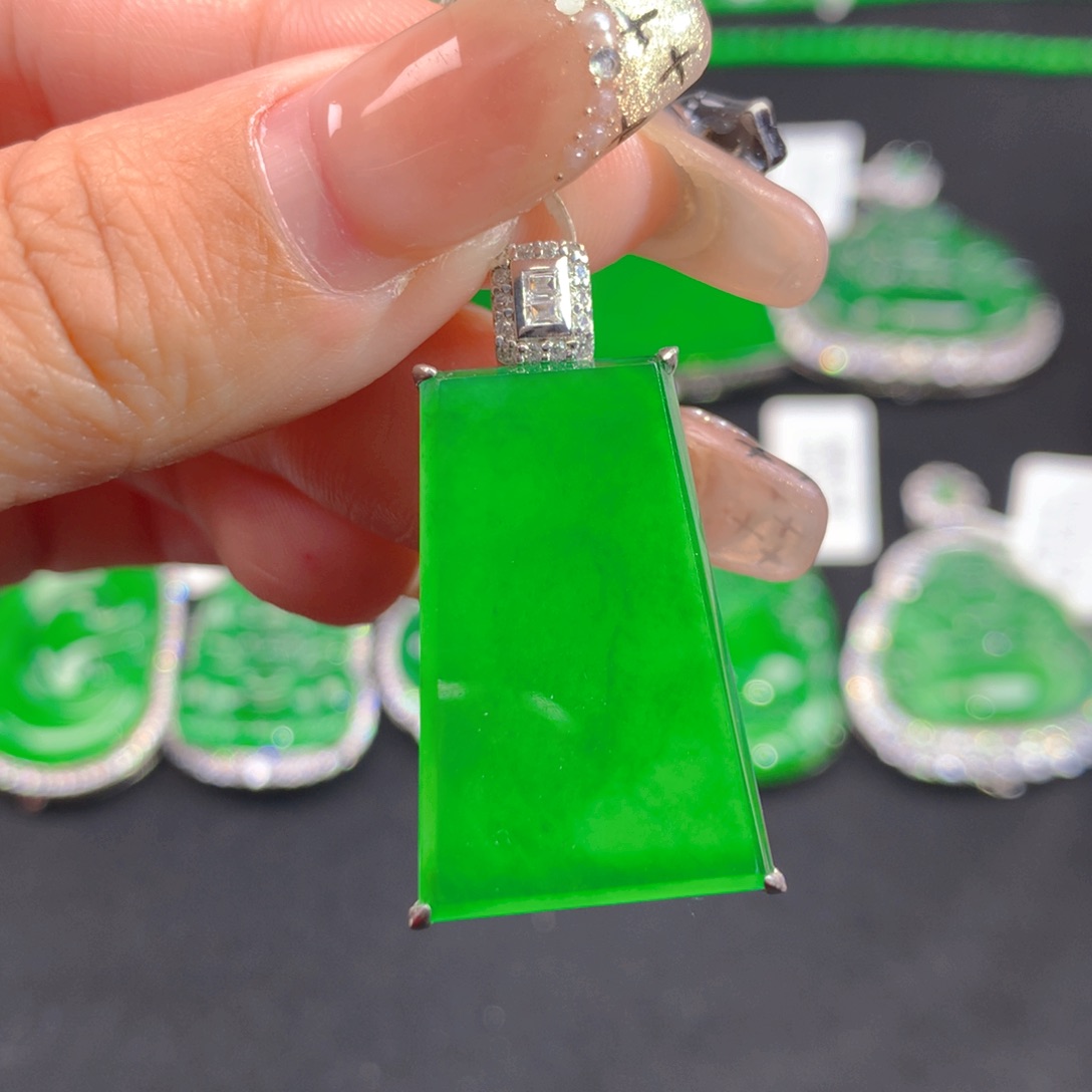 翡翠颈饰银S925镶嵌1111111111111