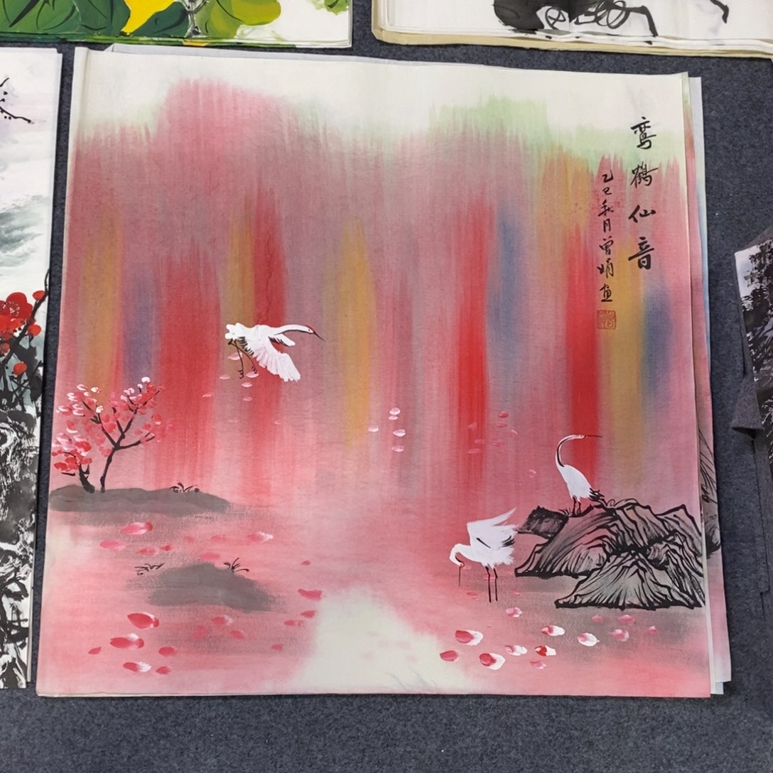 国画尺寸68✖️68精品斗方手绘画