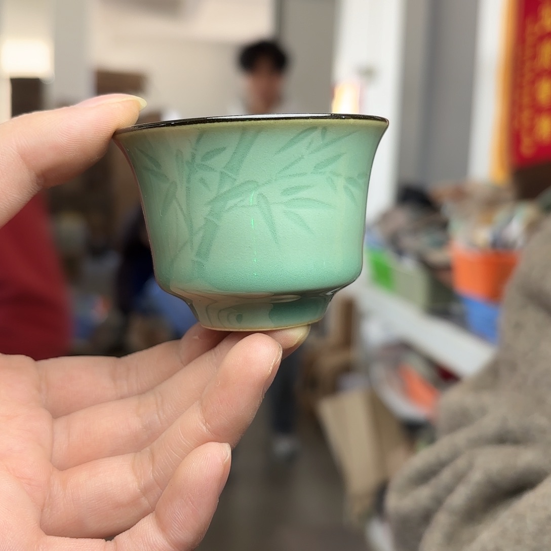 龙泉云间青瓷小米茶器