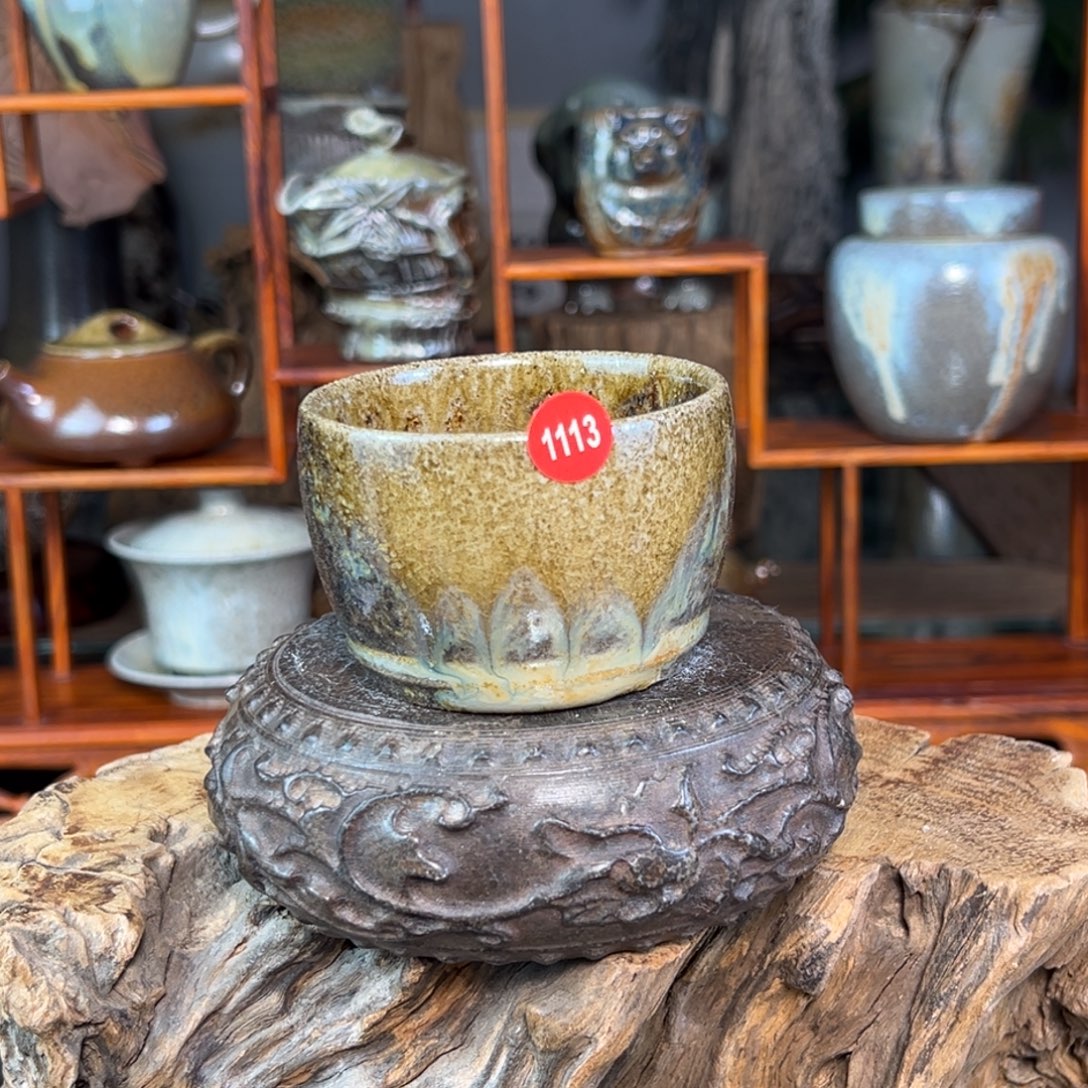 杯1113柴烧主人杯自然落灰釉