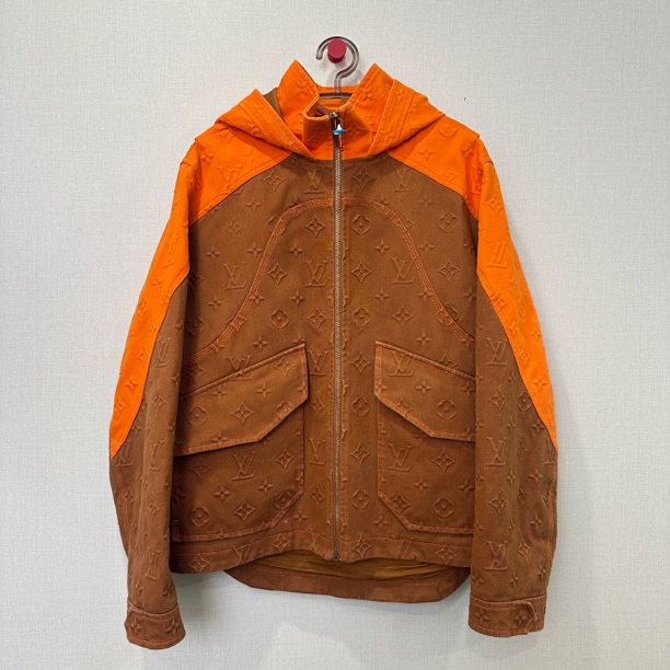 99新 LouisVuitton/路易威登 橙色伐木牛仔外套 尺码：44 20227