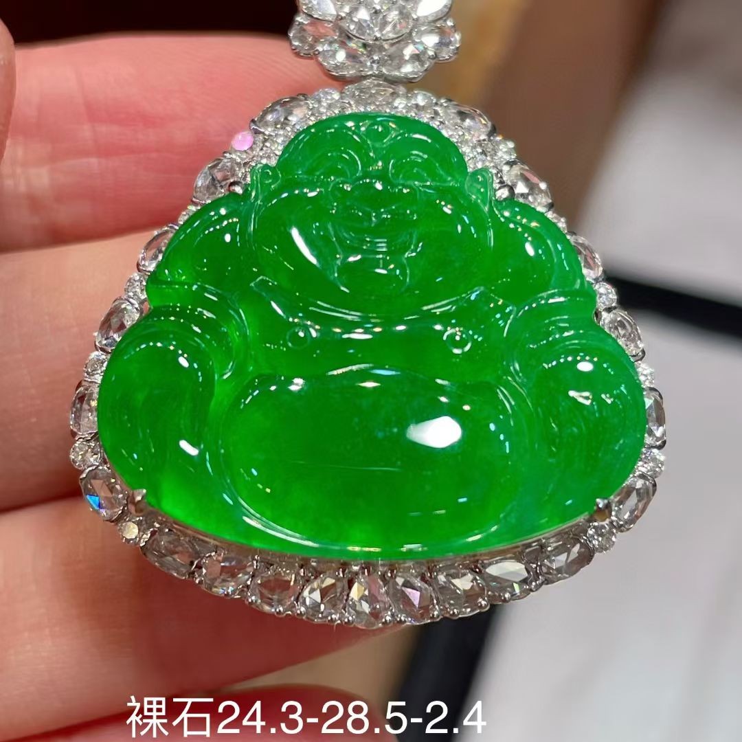 阳绿大气佛公时尚优雅翡翠迷人气质