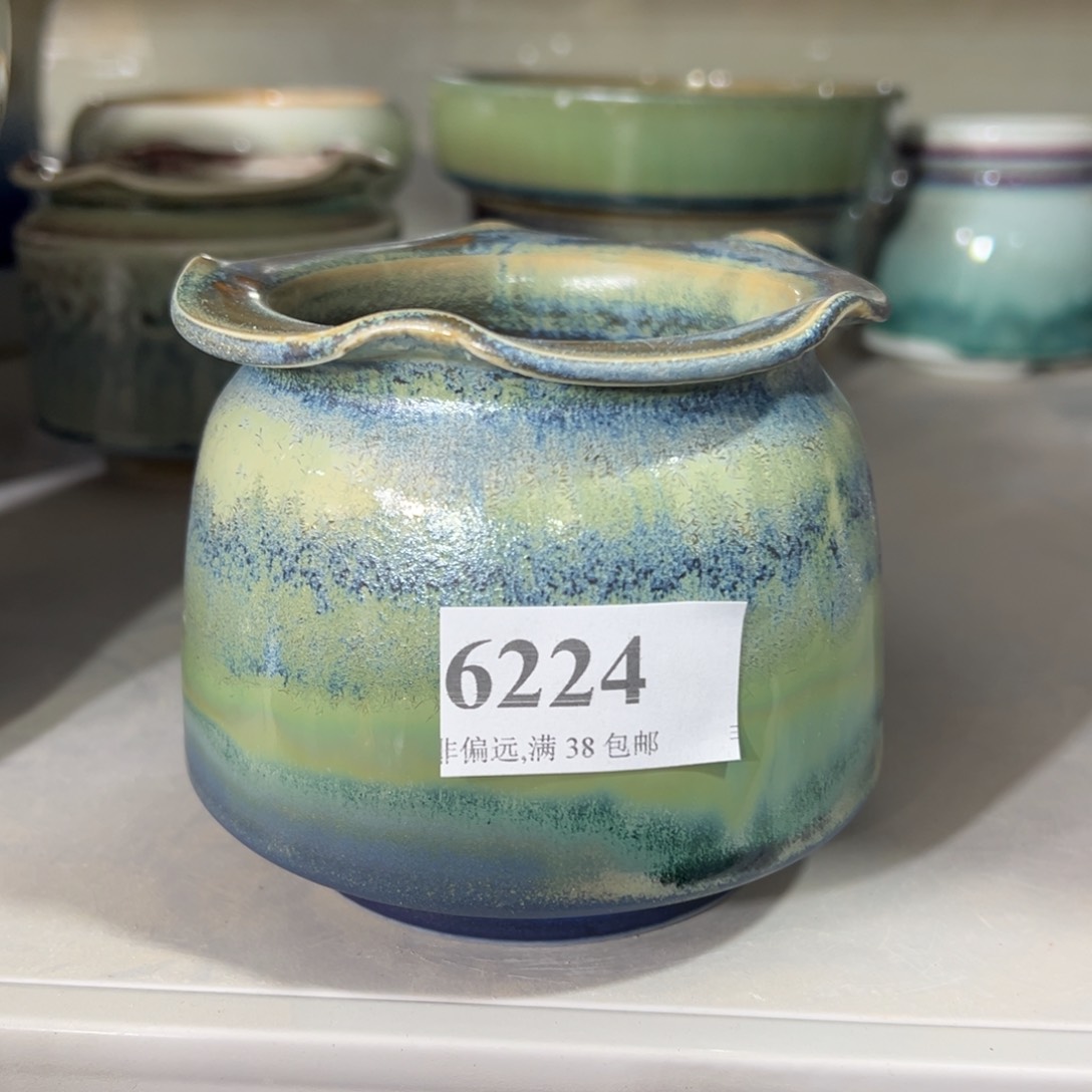 红陶口7高8 景德镇手工花盆