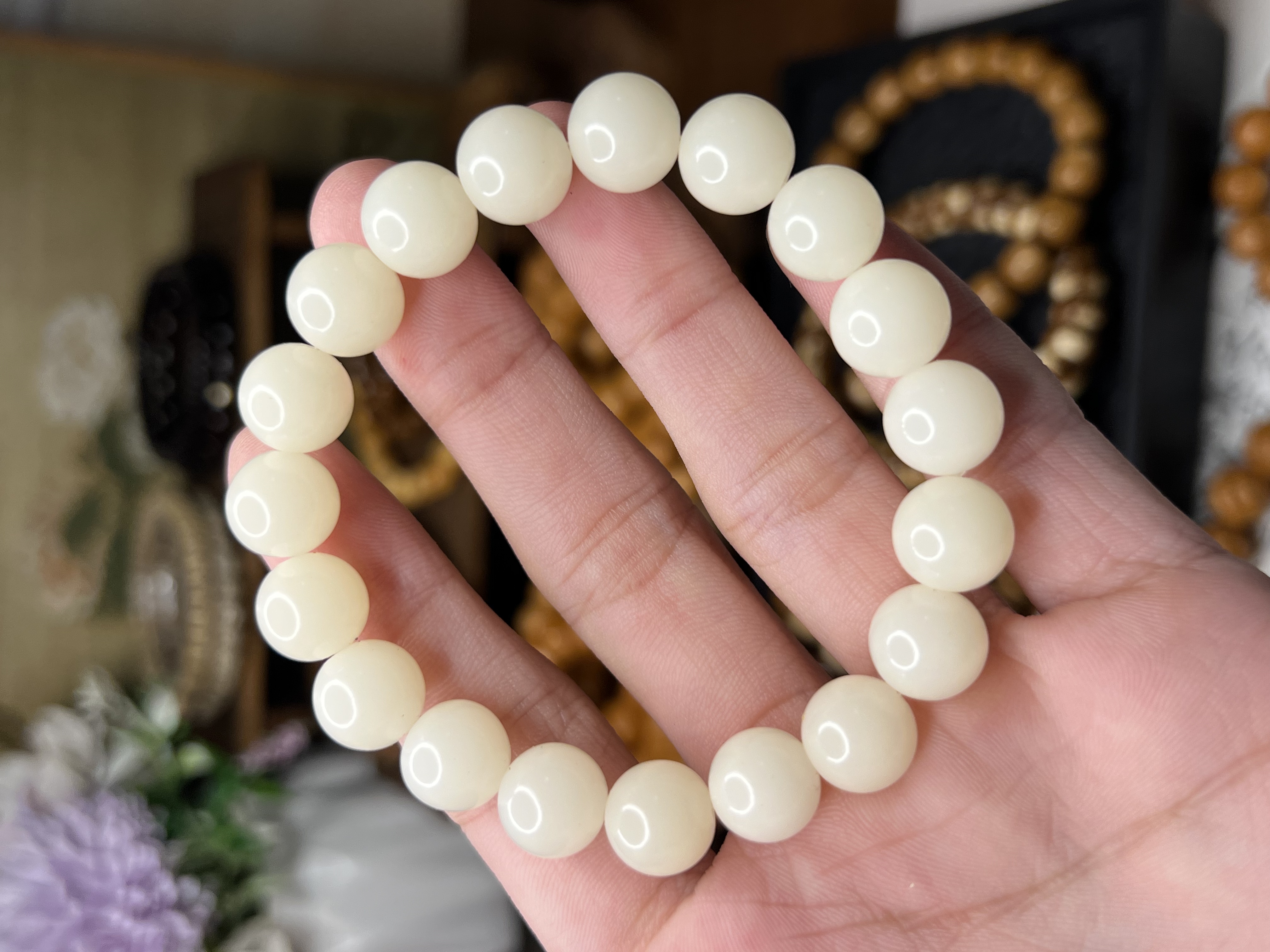《四木一品福利》白玉菩提10mm