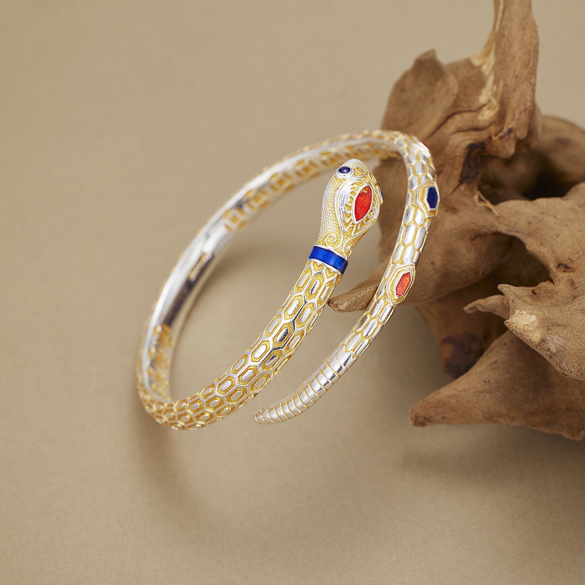足银手镯 时尚手镯珐琅彩蛇镯（无礼盒）YZ064