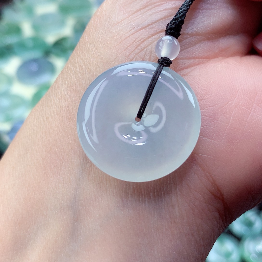 翡翠颈饰未镶嵌编号85尺寸24.7-5.4