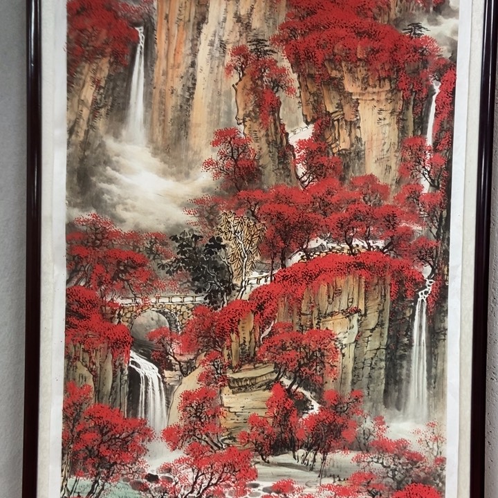 国画万山红遍层林尽染