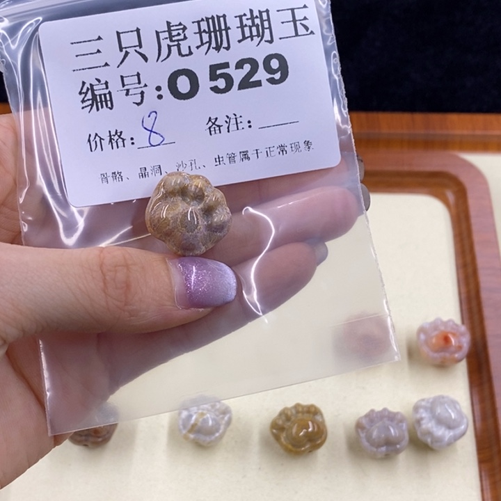 硅化珊瑚（珊瑚玉）未镶嵌o360揉**艺