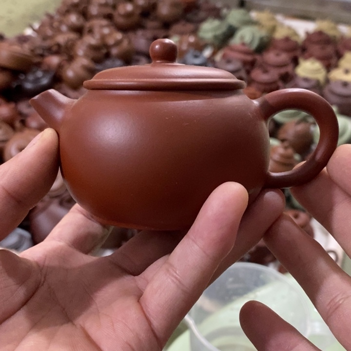 紫砂茶壶追*小煤窑朱泥