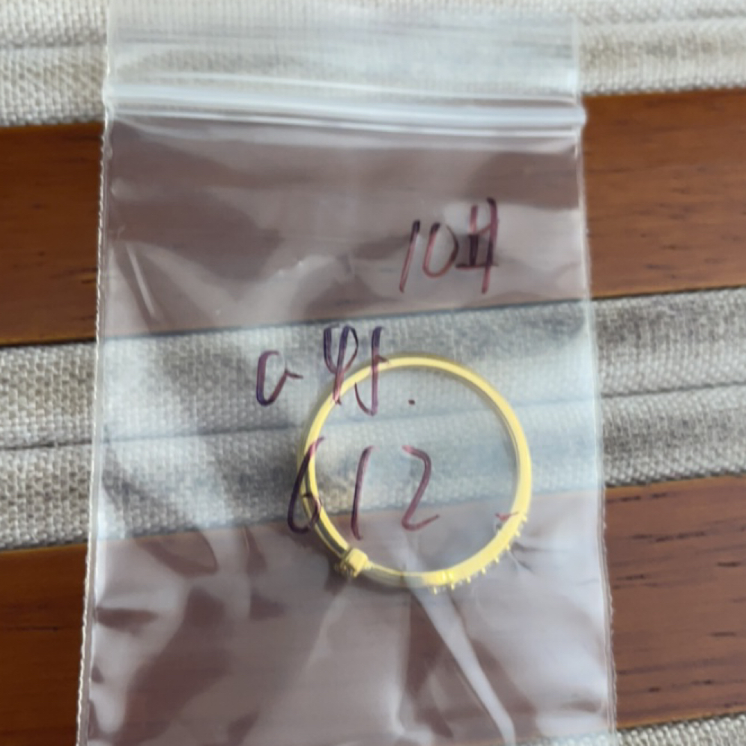 克重0.45 10号 马蹄6D戒指 足金999