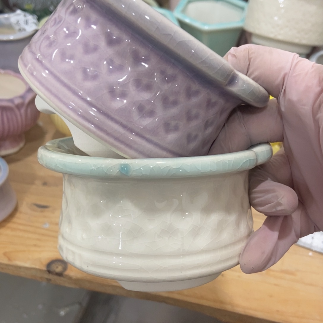 红陶高温陶瓷花盆