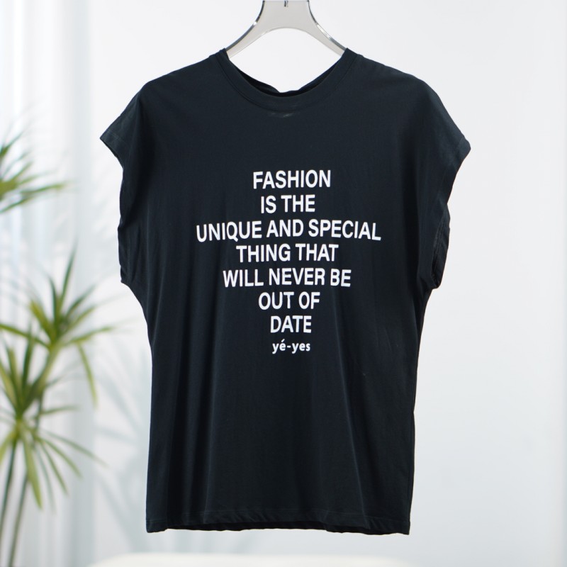 尚系列  Z931-2  女装时尚撤柜上衣T恤衫黑色SS09Y18