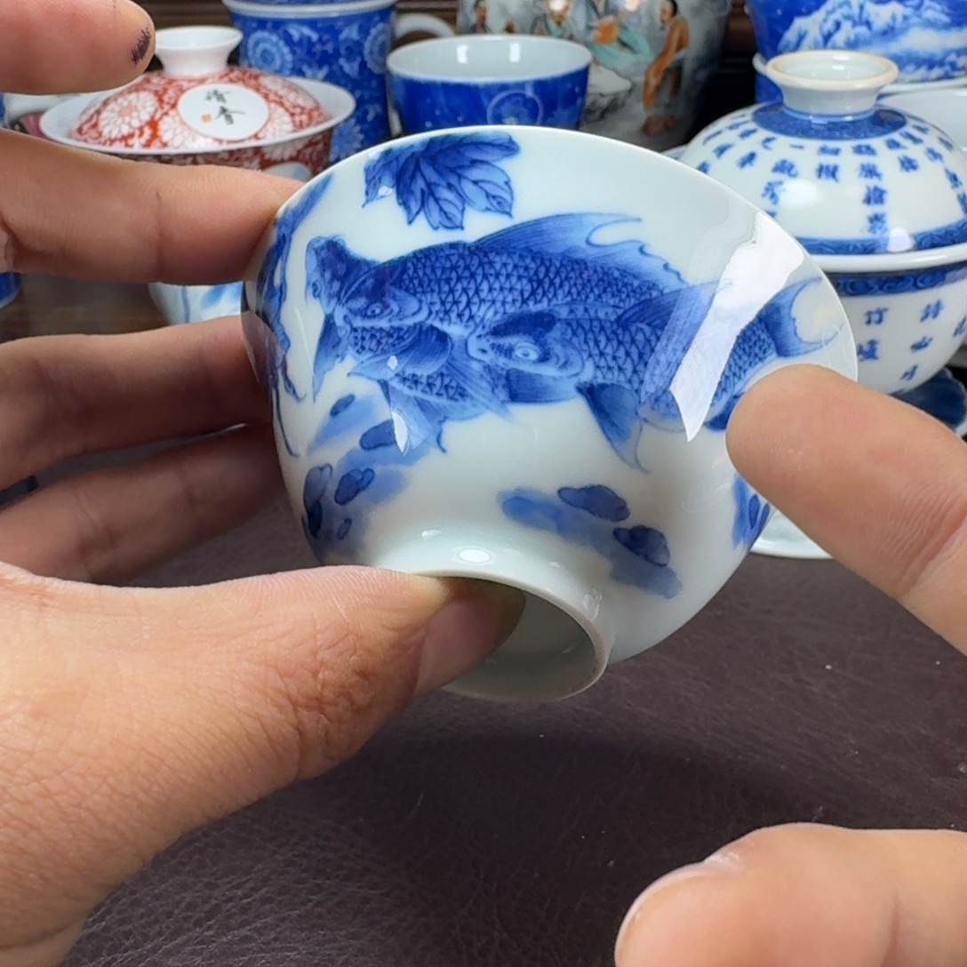 刘***帮瓷片当代景德镇陶瓷手绘茶具