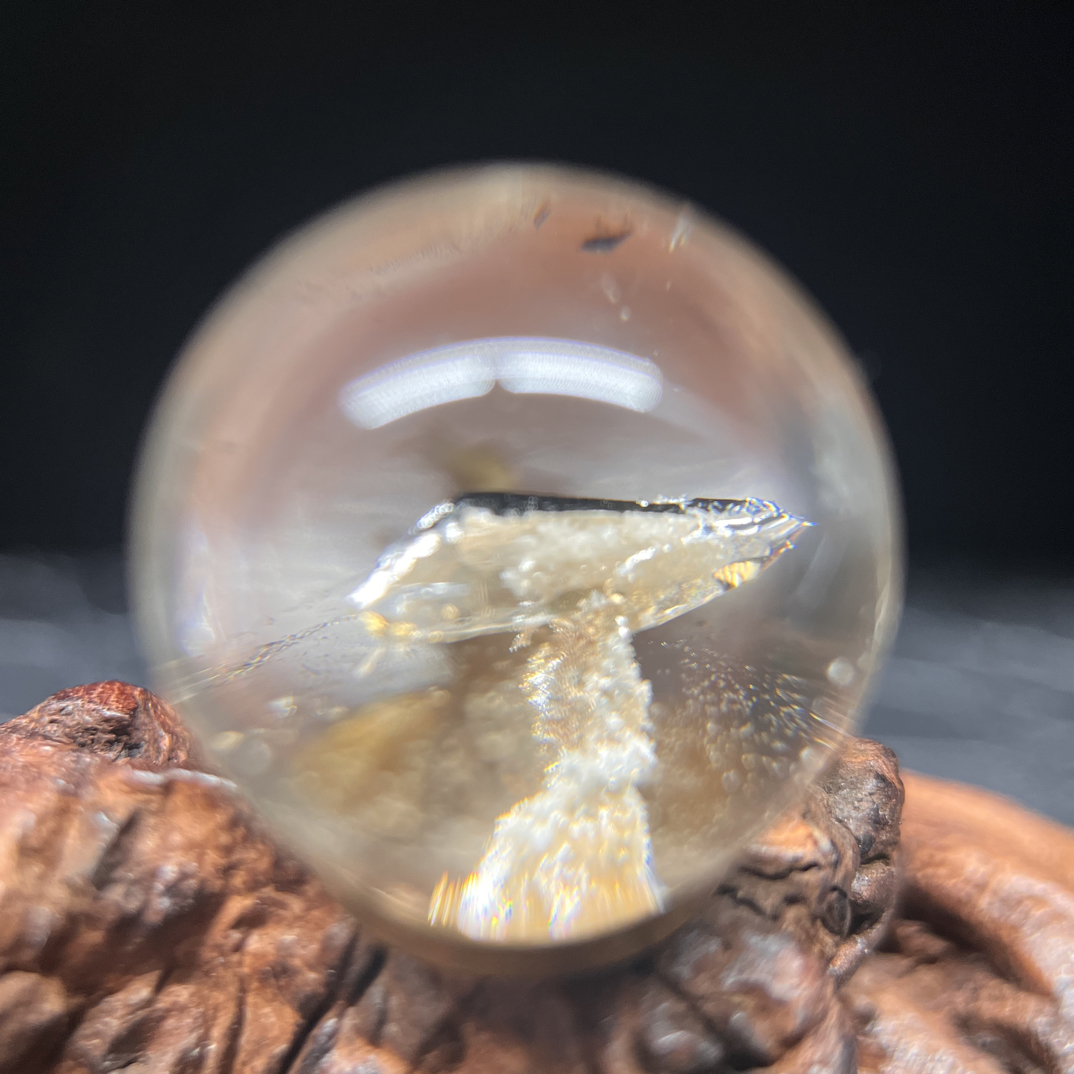 天然晶中晶水晶球居家吉祥如意摆件