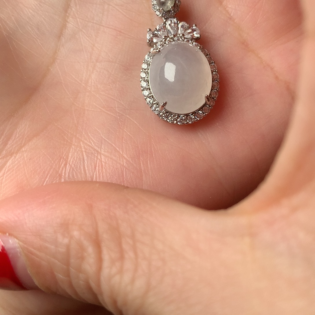 翡翠颈饰银S925镶嵌111111