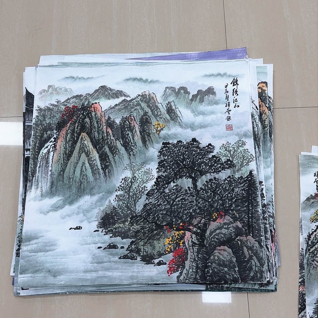国画国画作品多次