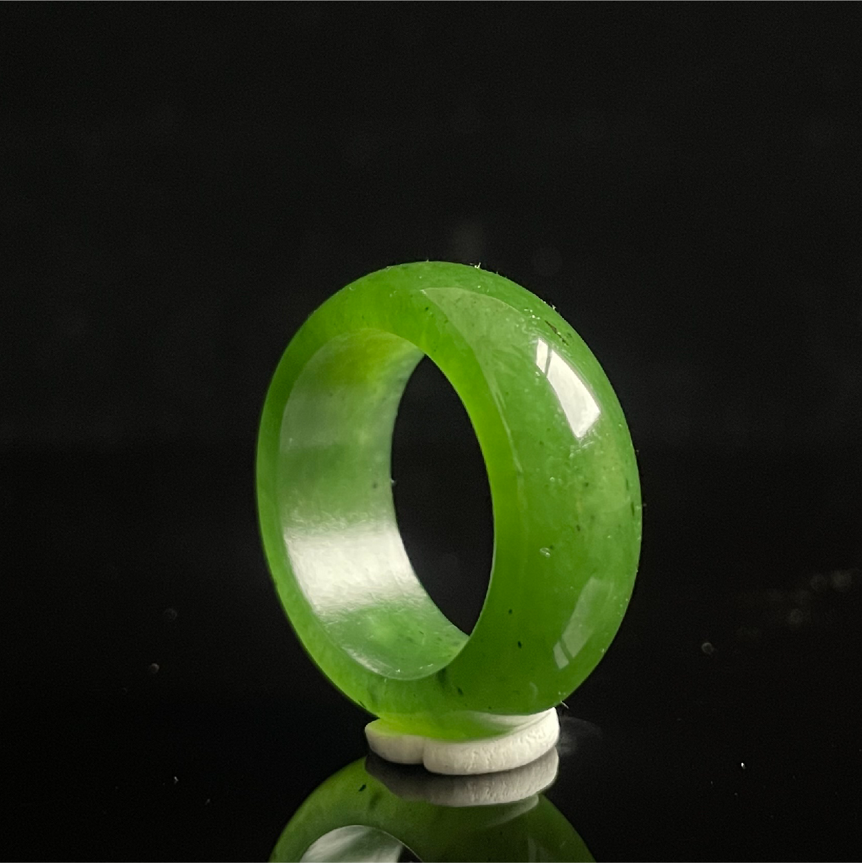 和田玉碧玉指环戒圈扳指内径19.15mm