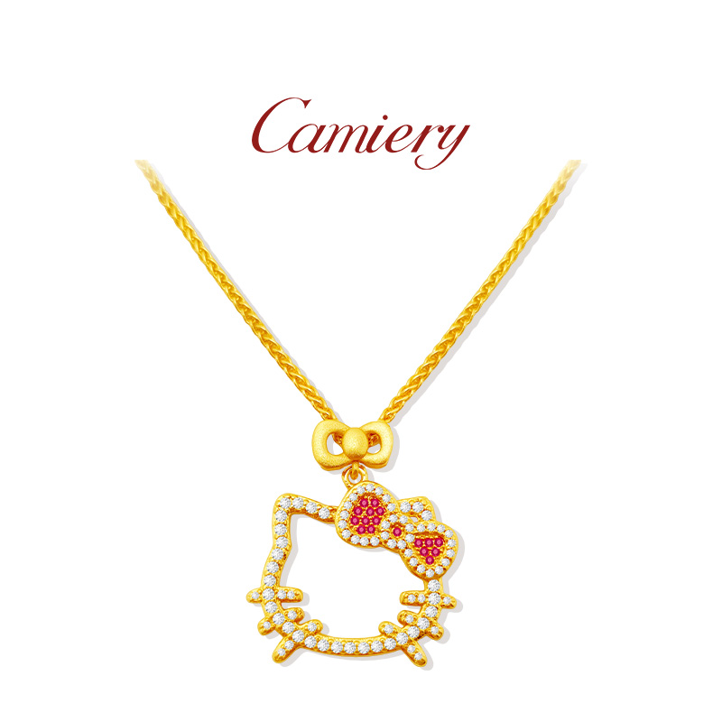 CAMIERY/卡美瑞 时尚轻奢满钻镂空Kitty猫两款LD