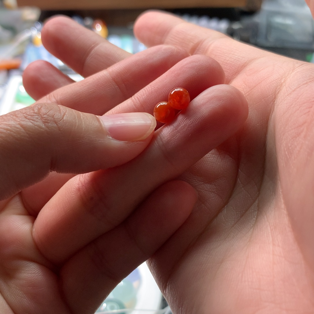 晨***光定制翡翠未镶嵌2颗卡5.6