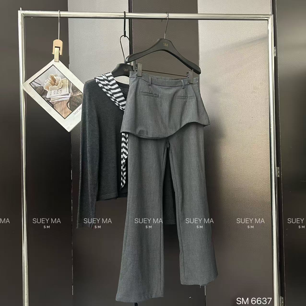 SM-6637设计款洋气时髦休闲裤