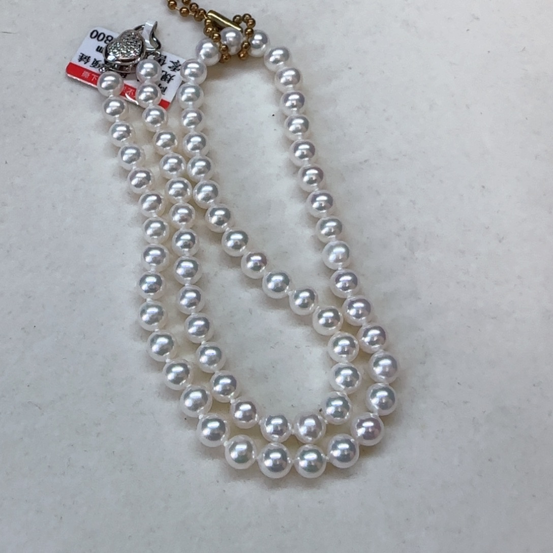 淡水珍珠银S925镶嵌项链