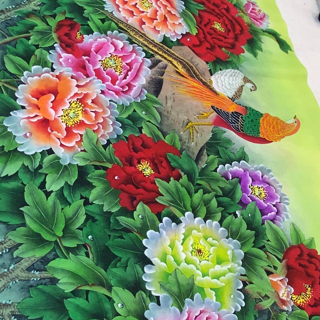 国画收藏工笔牡丹手绘