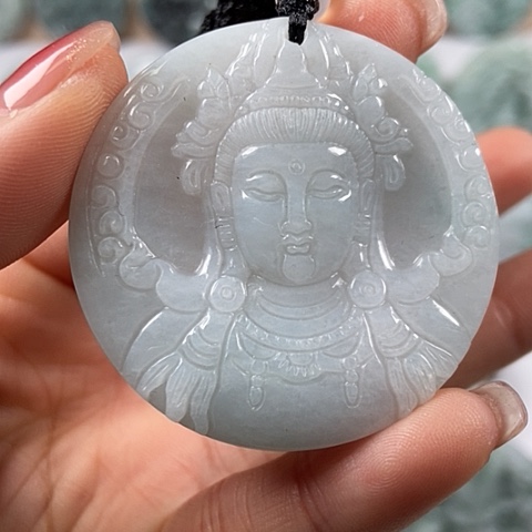 翡翠颈饰未镶嵌观音福利